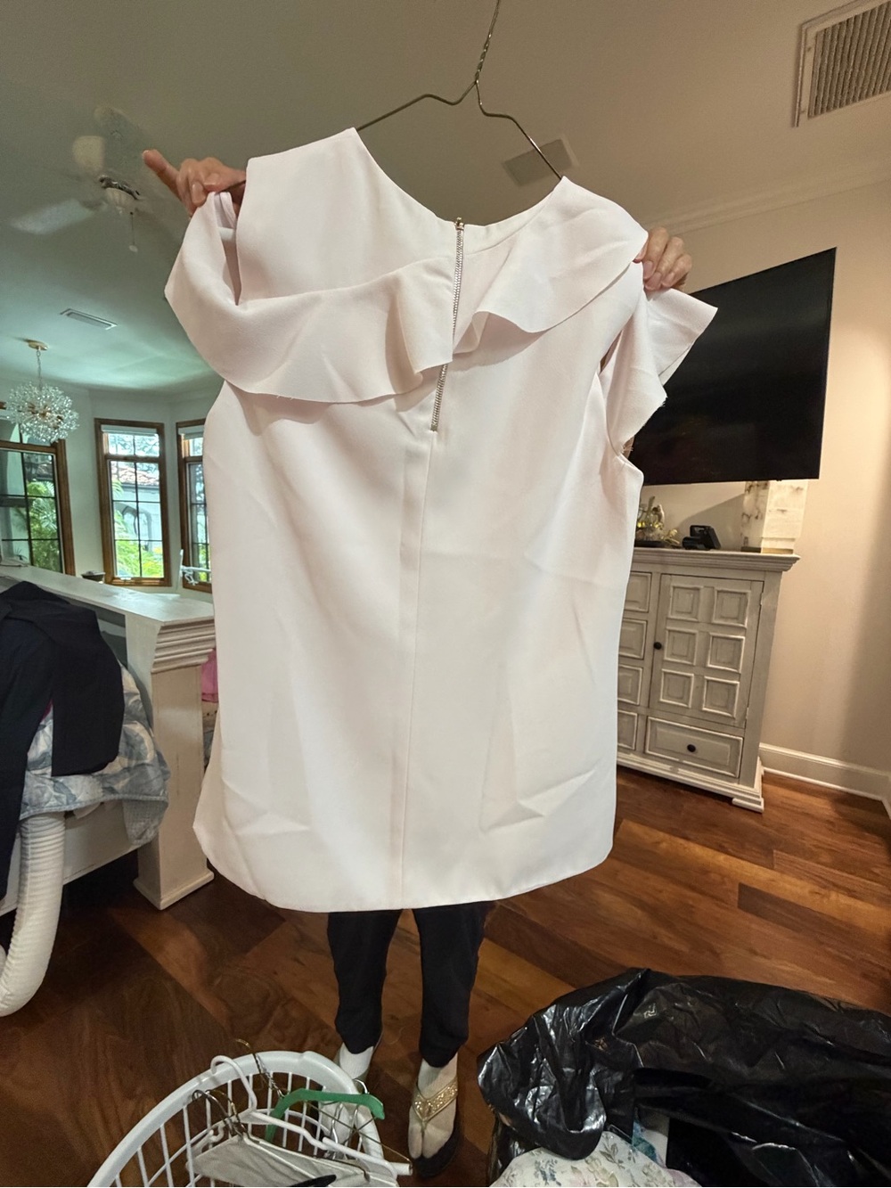 Ted Baker Pale Pink Ruffle-Trim Camisole - Picture 2 of 3